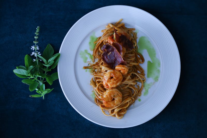 Verse tijgergarnalen voor shabu-shabu hotpot